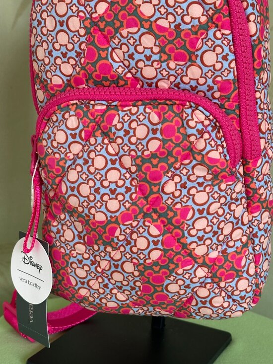 VERA BRADLEY X DISNEY LORMAN SLING BACKPACK:NWT MICKEY MOUSE KALEIDOSCOPE PINK main image 5